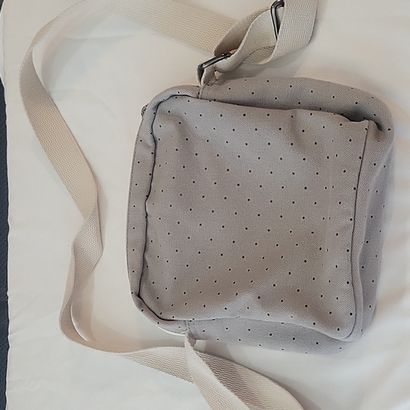 MyGreen Cute purse color gray with tan strap. - Picture 5 of 5